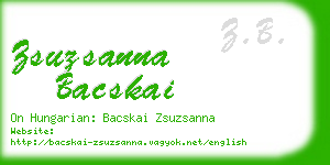 zsuzsanna bacskai business card